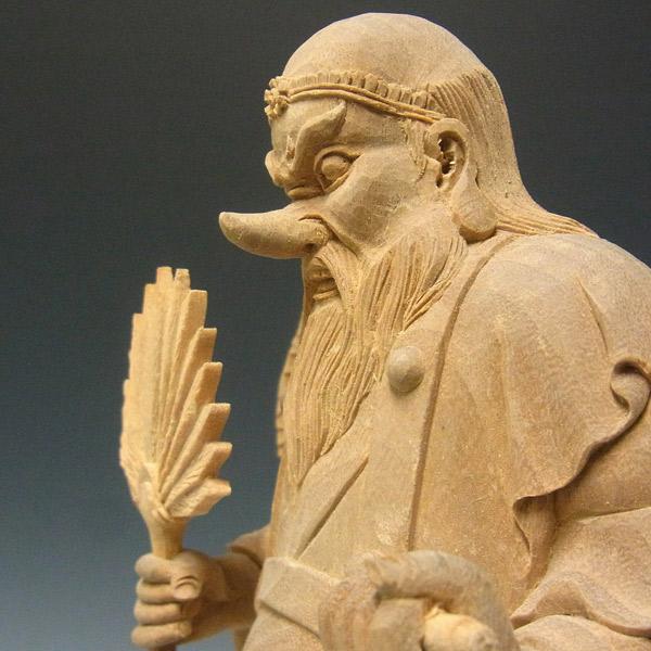 大天狗 立像 高さ34cm 楠製 木彫り 仏像 : 仏像と縁起物の専門店 龍祥