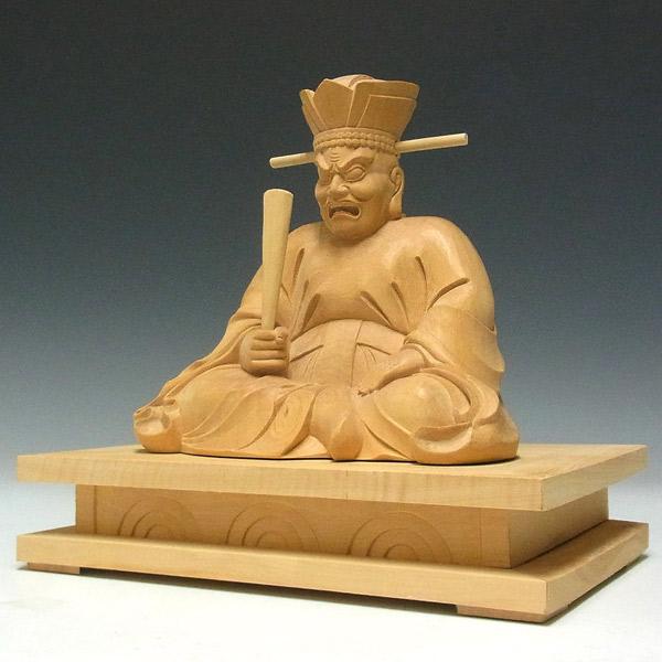 閻魔大王 坐像 高さ22cm 柘植製 木彫り 仏像 : 仏像と縁起物の専門店