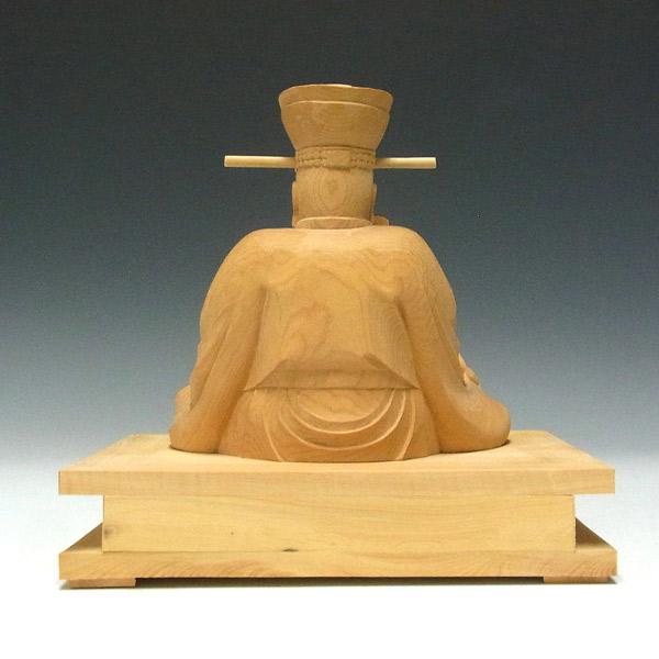 閻魔大王 坐像 高さ22cm 柘植製 木彫り 仏像 : 仏像と縁起物の