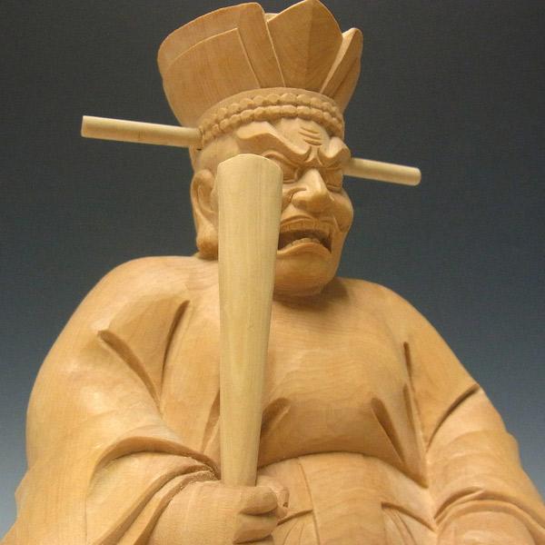 木彫り 仏像 高さ約22cm 閻魔大王 坐像 高さ22cm 柘植製 木彫り 仏像 : 仏像と縁起物の専門店