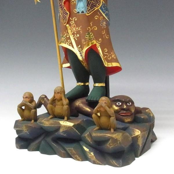 青面金剛 高さ53cm 楠製 木彫り 仏像 : 仏像と縁起物の専門店 龍