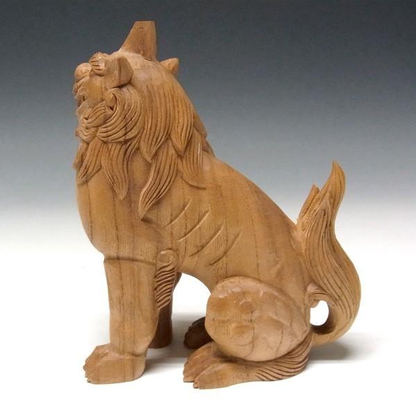 国産欅 木彫り獅子狛犬 高さ17cm 置物 狛犬 : 仏像と縁起物の 国産欅 木彫り獅子狛犬 高さ17cm 置物 狛犬 : 仏像と縁起物の