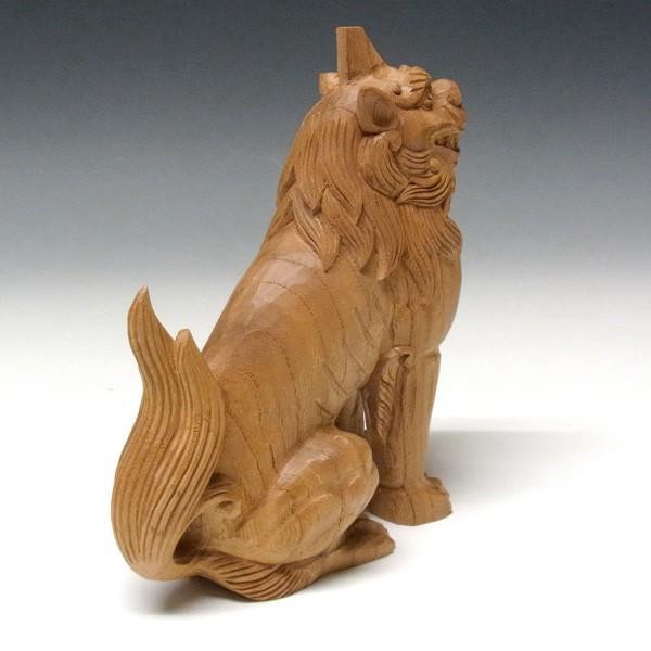 国産欅 木彫り獅子狛犬 高さ17cm 置物 狛犬 : 仏像と縁起物の 国産欅 木彫り獅子狛犬 高さ17cm 置物 狛犬 : 仏像と縁起物の