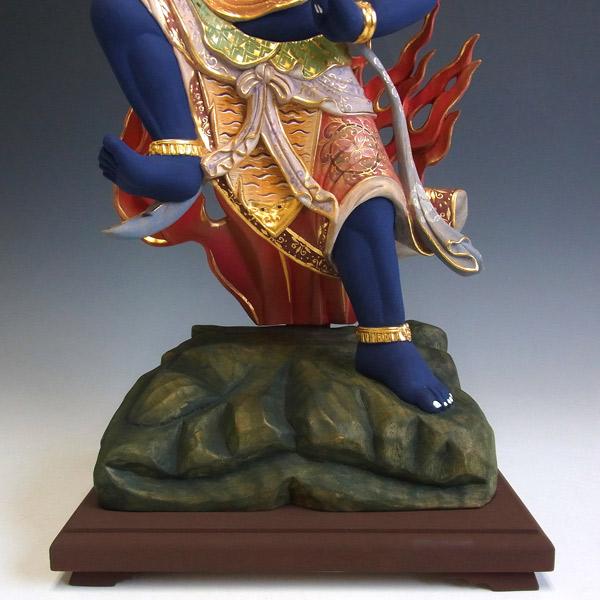 最上彫り 彩色蔵王権現 立像 高さ56cm 楠製 木彫り 仏像 : 仏像