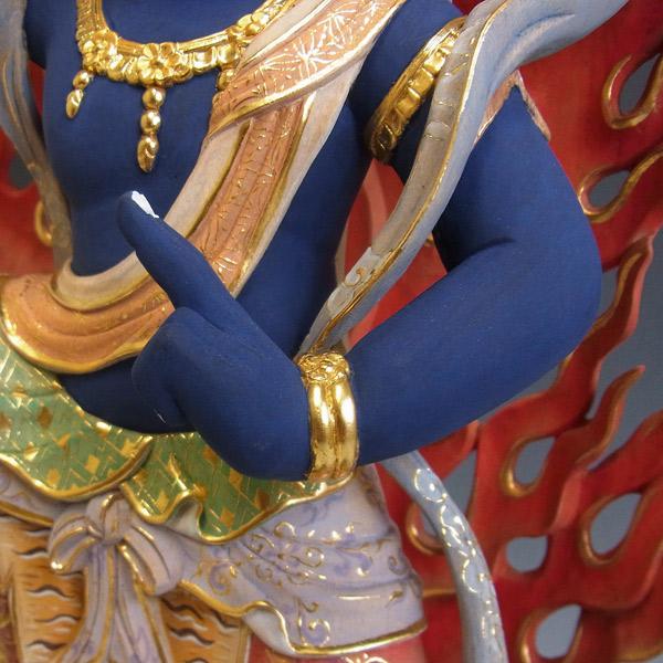 最上彫り 彩色蔵王権現 立像 高さ56cm 楠製 木彫り 仏像 : 仏像と