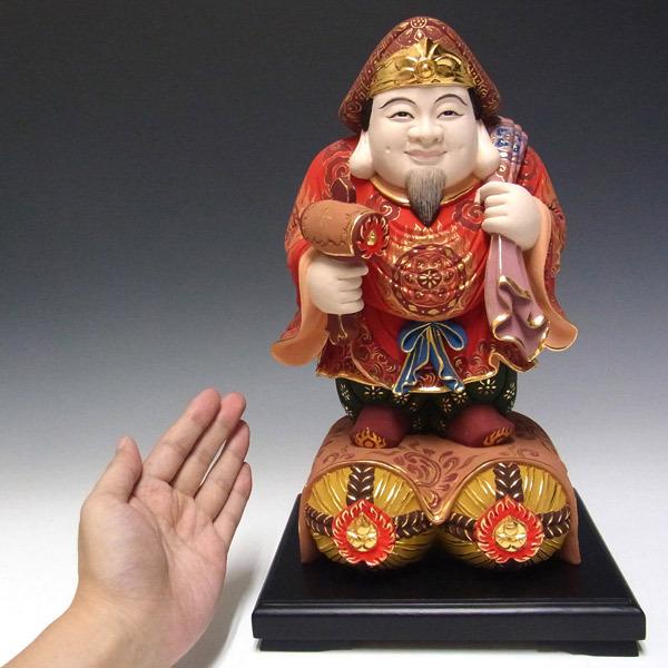 彩色大黒天 高さ34cm 楠製 木彫り 仏像 : 仏像と縁起物の専門店 龍祥
