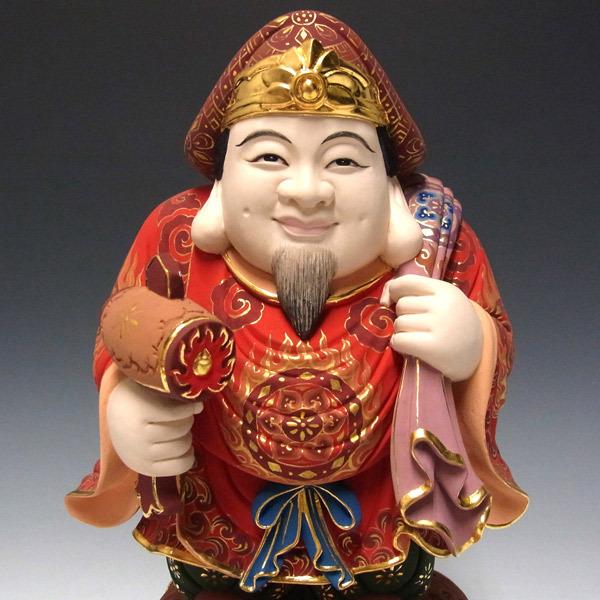 彩色大黒天 高さ34cm 楠製 木彫り 仏像 : 仏像と縁起物の専門店 龍祥