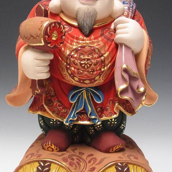 彩色大黒天 高さ34cm 楠製 木彫り 仏像 : 仏像と縁起物の専門店 龍祥