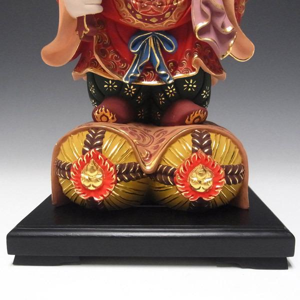 彩色大黒天立像 高さ25cm 楠製 木彫り 仏像