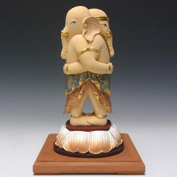 彩色歓喜天 双身立像 高さ33cm 楠製 木彫り 仏像 : 仏像と縁起物の専門