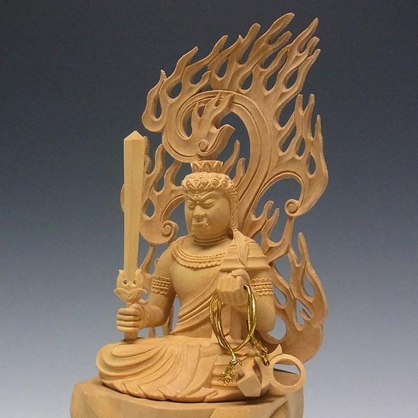 不動明王 坐像 高さ25cm 柘植製 木彫り 仏像 : 仏像と縁起物の 不動明王 坐像 高さ25cm 柘植製 木彫り 仏像 : 仏像と縁起物の