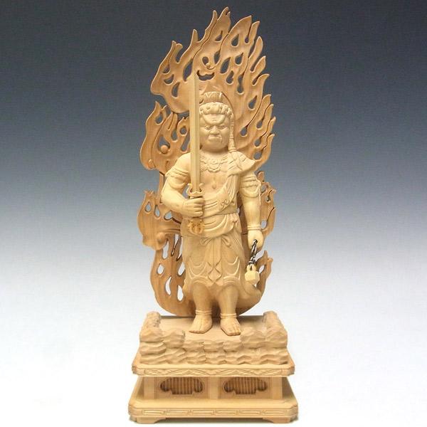 不動明王 立像 高さ29.5cm 柘植製 木彫り 仏像 : 仏像と縁起物の専門店