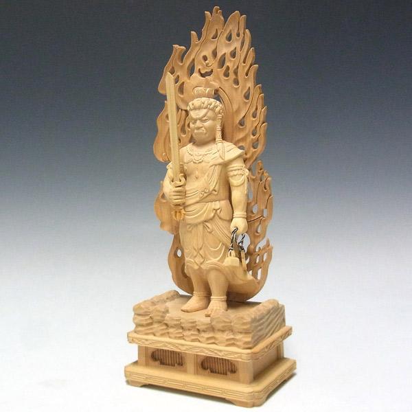 不動明王 立像 高さ29.5cm 柘植製 木彫り 仏像 : 仏像と縁起物の専門店