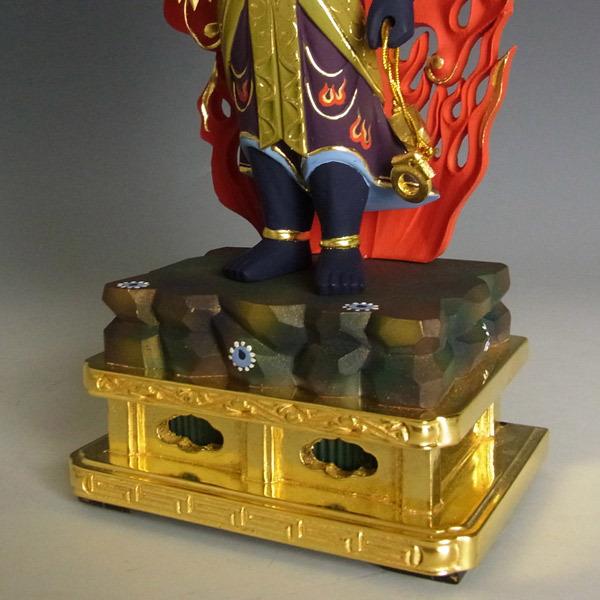 彩色不動明王 立像 高さ30cm 椴木製 木彫り 仏像 :fudou46-UNS:仏像と縁起物の専門店 龍祥本舗 - 通販 - Yahoo