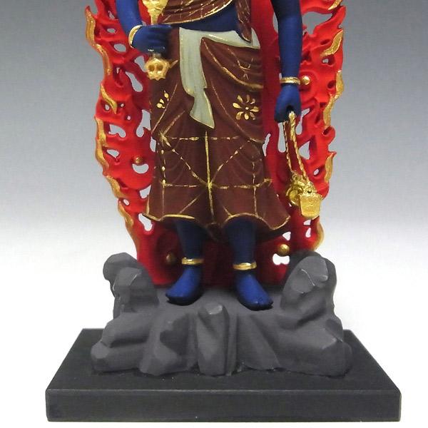 木彫り 仏像 彩色不動明王 立像 高さ11.5cm 柘植製 : 仏像と
