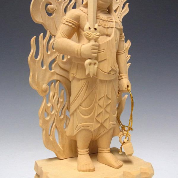 不動明王 立像 高さ28cm 柘植製 木彫り 仏像 : 仏像と縁起物の専門店