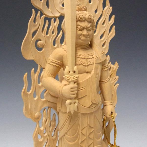 不動明王 立像 高さ28cm 柘植製 木彫り 仏像 : 仏像と縁起物の専門店