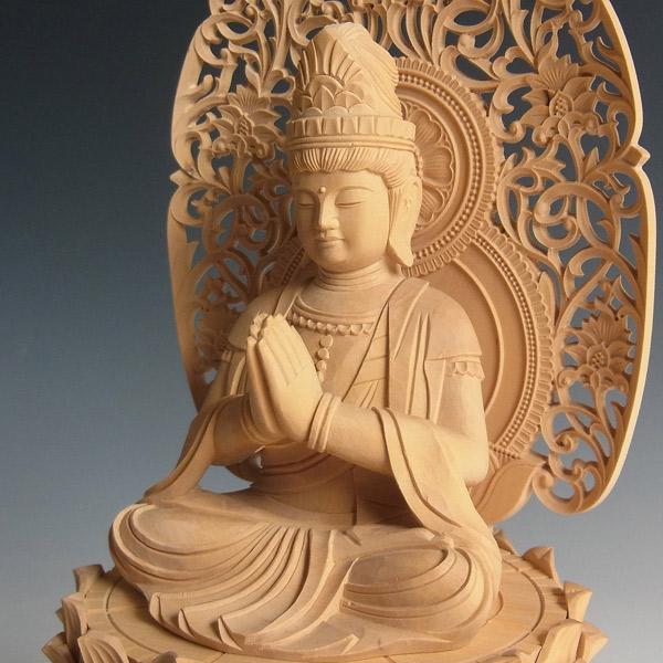 普賢菩薩 坐像 象台坐 高さ26cm 柘植製 木彫り 仏像 : 仏像と縁起物の