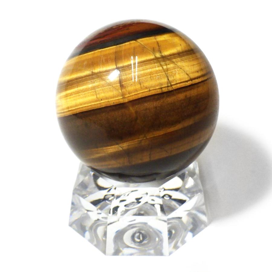 タイガーアイ球 直径58mm 原石 南アフリカ産 鉱物 丸玉 スフィア
