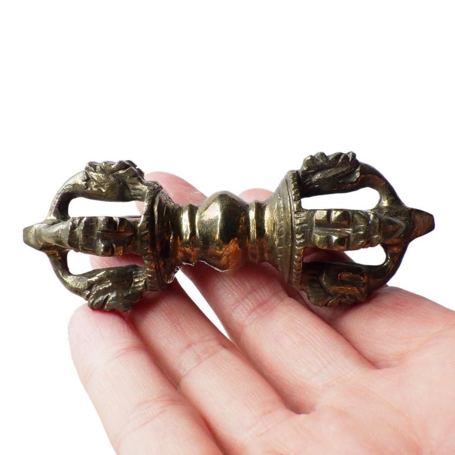 黄銅 五鈷杵 92mm 金剛杵 バジュラ 置物 銅器 : 仏像と縁起物の専門店