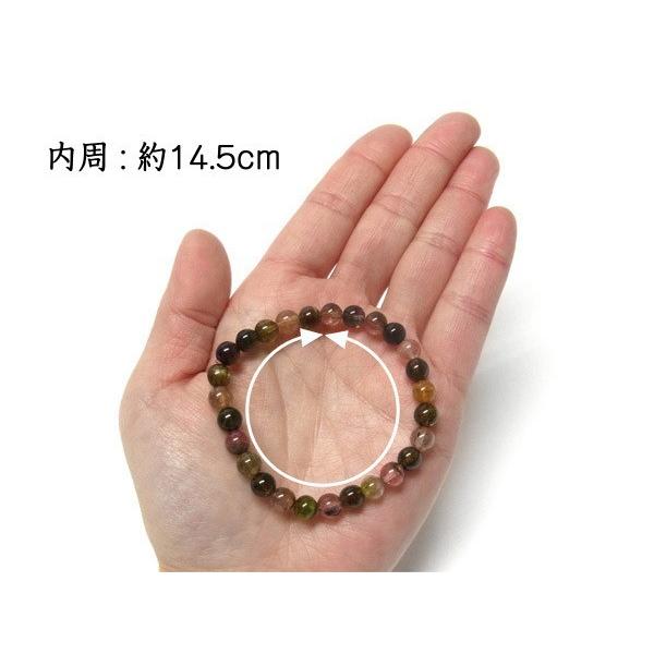 マルチトルマリン 6mm ブレスレット 天然石 パワーストーン : 仏像と