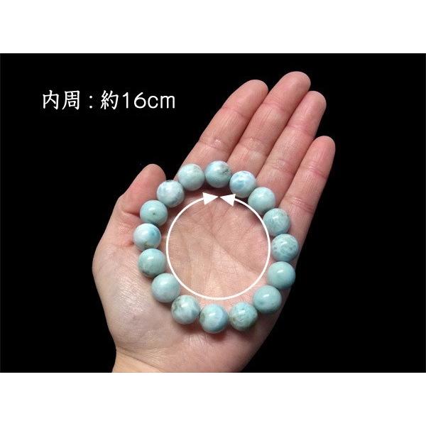 ラリマー 12mm ブレスレット 天然石 パワーストーン : 仏像と縁起物の
