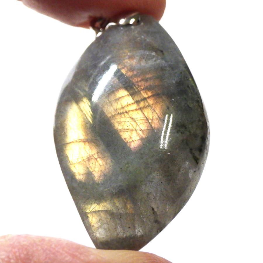 パープルフラッシュラブラドライト ペンダントトップ