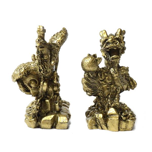 龍と鳳凰 置物 セット 8cm 風水 アイテム グッズ : 仏像と縁起物の専門