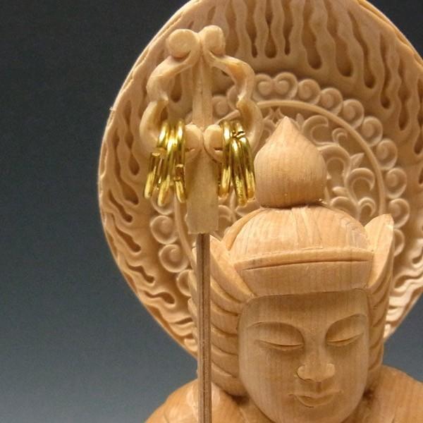 将軍地蔵菩薩像 高さ30cm 桧製 木彫り 仏像_11