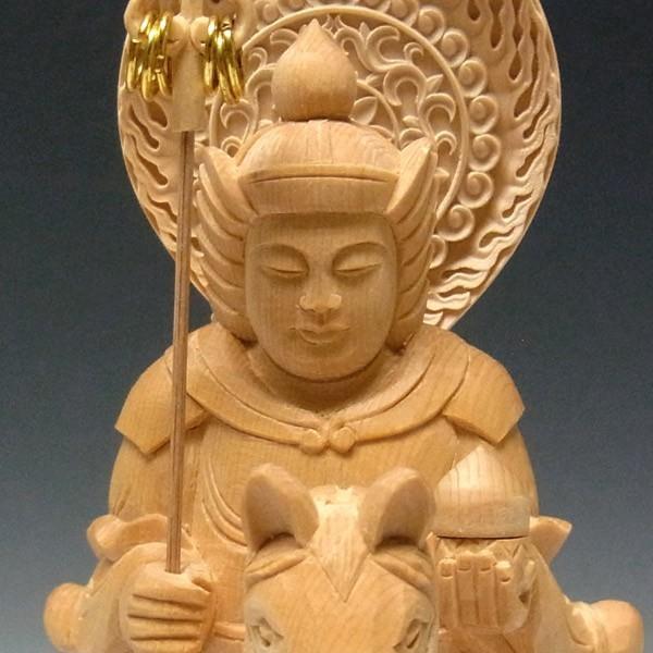 将軍地蔵菩薩像 高さ30cm 桧製 木彫り 仏像_7