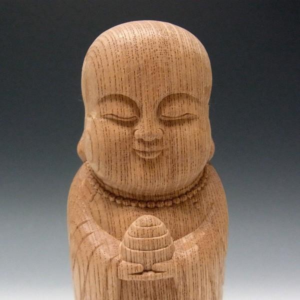 わらべ 地蔵 ／ 木箱付 わらべ地蔵 高さ18cm 欅製 木彫り 仏像 : 仏像と縁起物の専門店 龍祥