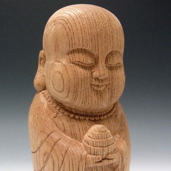わらべ地蔵 高さ18cm 欅製 木彫り 仏像 : 仏像と縁起物の専門店 龍祥