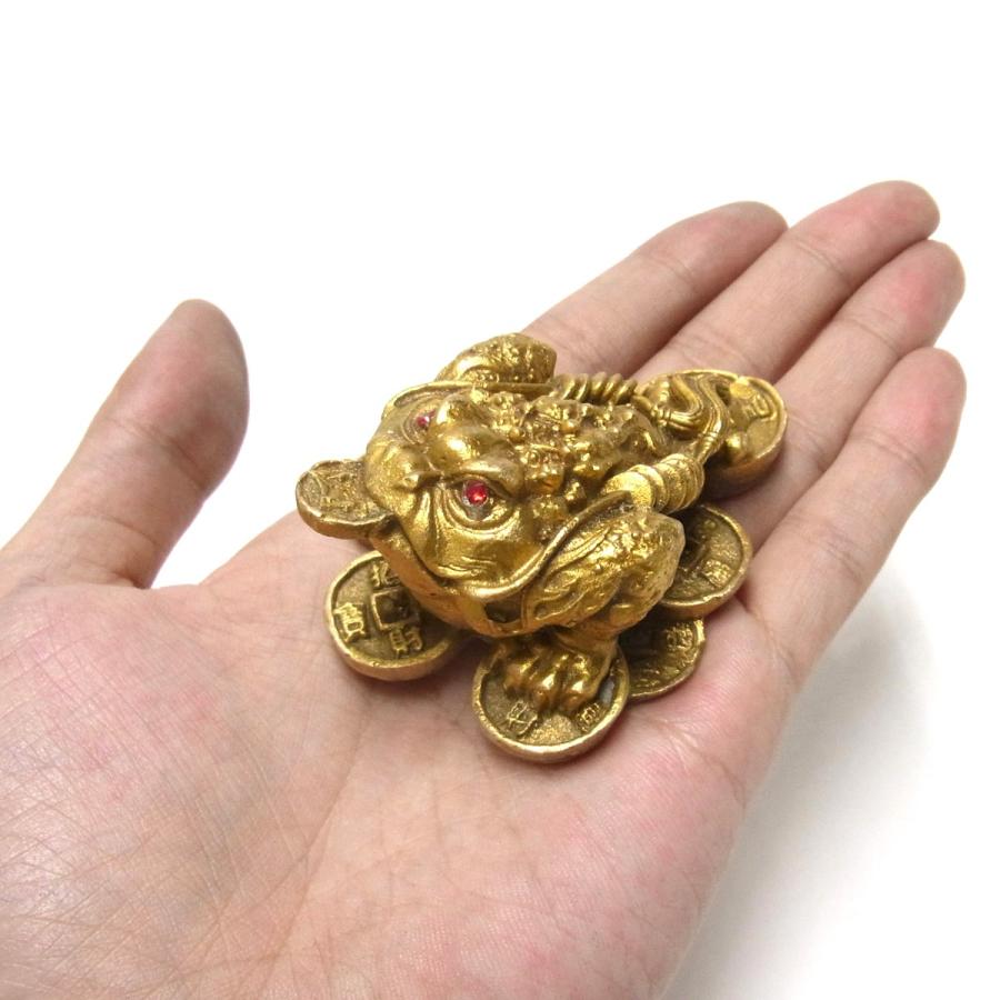 銅器 ミニ銭蛙 三本脚の蛙 風水 玄関 置物 かえる 銭ガエル 金運