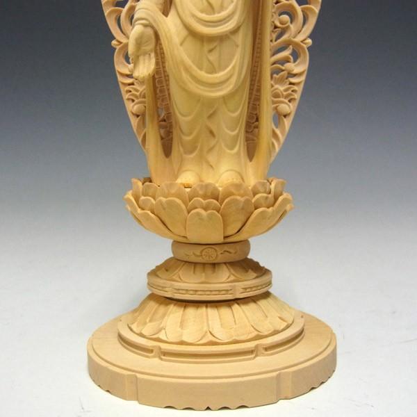 聖観音菩薩 立像 高さ22cm 柘植製 木彫り 仏像 : 仏像と縁起物の専門店