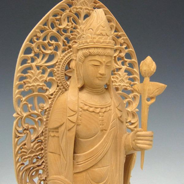 聖観音菩薩像　仏像　柘植 仏像 販売 龍祥-Ryusho- | 仏像や木彫り・縁起物などの販売