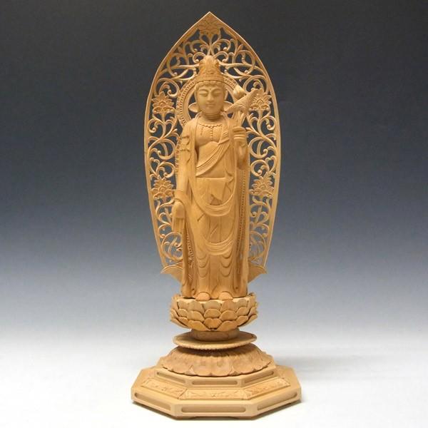 聖観音菩薩 立像 高さ36cm 柘植製 木彫り 仏像 : 仏像と縁起物の専門店
