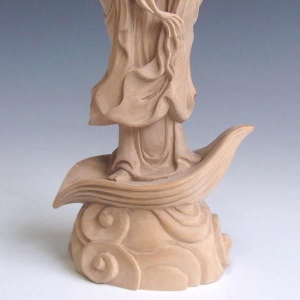 聖観音菩薩 立像 高さ17cm 水柘植製 木彫り 仏像 : 仏像と縁起物の専門