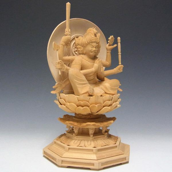 大型56cm 仏教工芸品　楠材製　一刀彫　極上彫　木彫仏像　馬頭観音菩薩座像 大型56cm 仏教工芸品 楠材製 一刀彫 極上彫 木彫仏像 馬頭観音