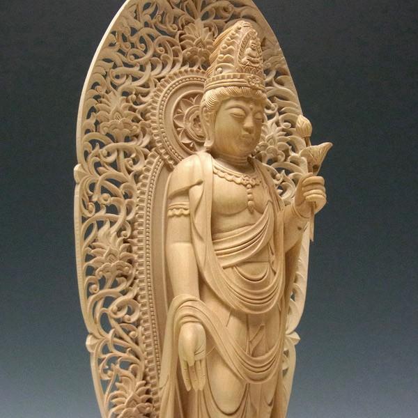 【春山作 聖観音菩薩立像 】 一木造 高さ約64cm 木彫 仏像 開運 風水 61ymyOJVZKL._AC_UF894,