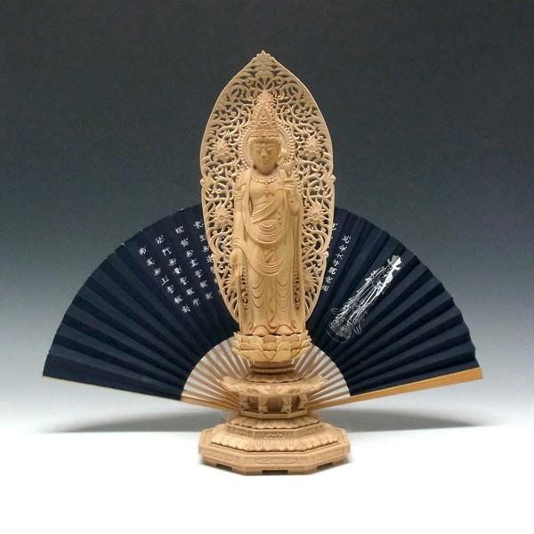 聖観音菩薩 立像 高さ33cm 柘植製 木彫り 仏像 : 仏像と縁起物の専門店
