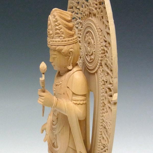 聖観音菩薩 立像 高さ33cm 柘植製 木彫り 仏像 : 仏像と縁起物の専門店