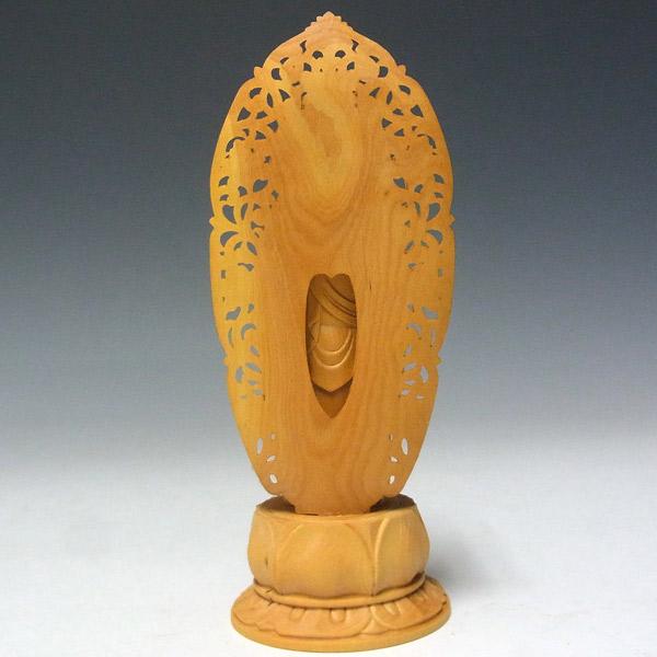聖観音菩薩 立像 高さ15cm 柘植製 木彫り 仏像 : 仏像と縁起物の専門店