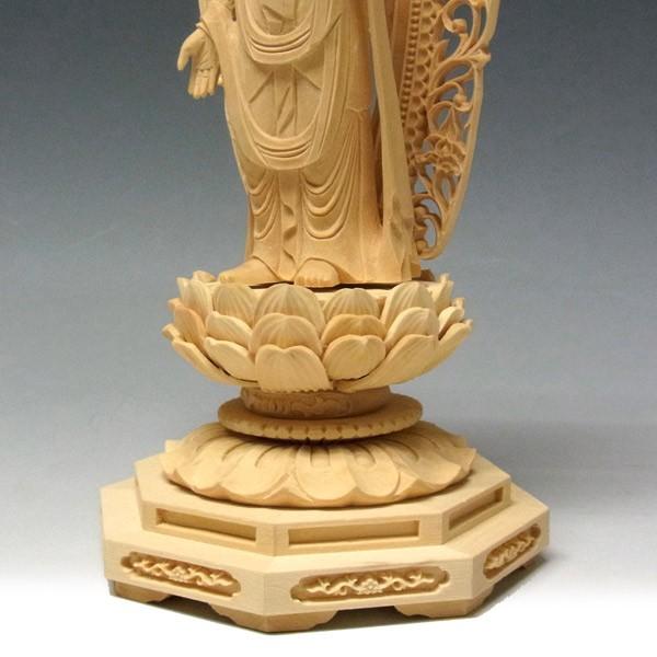 聖観音菩薩立像 石像 台座付 大型サイズ(高さ74cm) 聖観音菩薩 立像 高さ21cm 柘植製 木彫り 仏像 : 仏像と縁起物の専門店