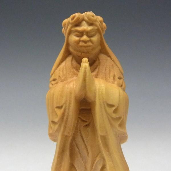 鬼子母神 高さ9cm 柘植製 木彫り 仏像 小極小仏 : 仏像と縁起物の専門