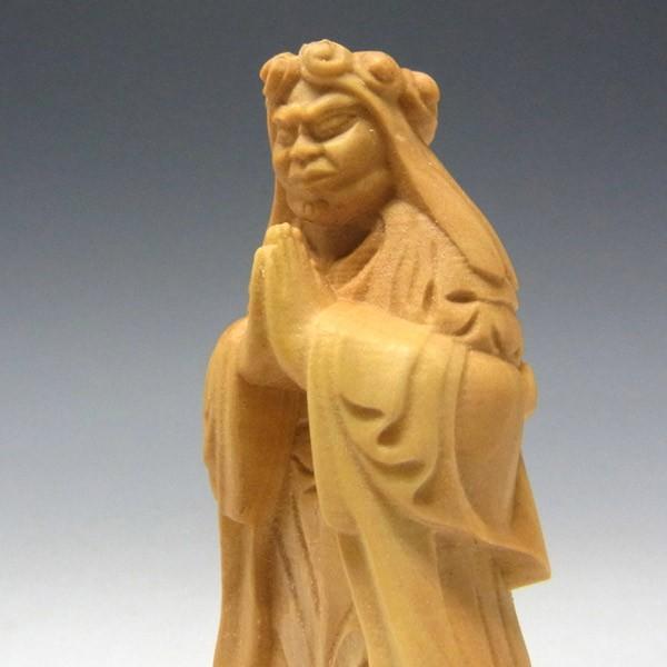 鬼子母神 高さ9cm 柘植製 木彫り 仏像 小極小仏 : 仏像と縁起物の専門