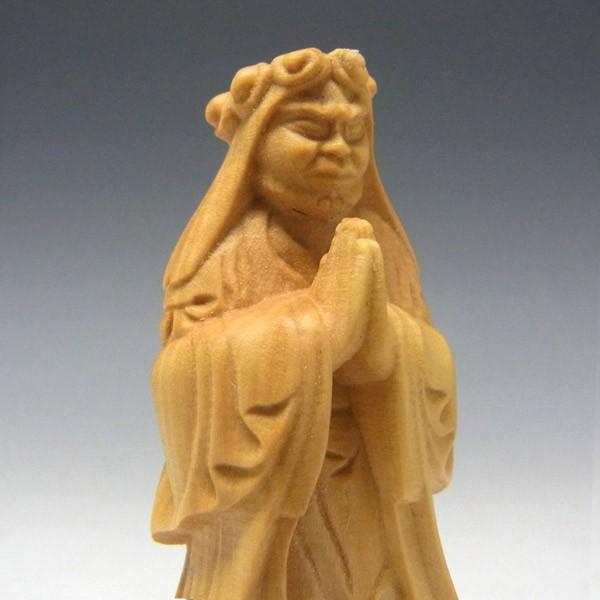 鬼子母神 高さ9cm 柘植製 木彫り 仏像 小極小仏 : 仏像と縁起物の専門