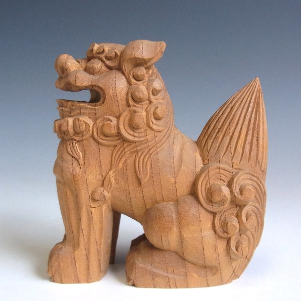 国産欅 木彫り 獅子狛犬 置物 高さ11cm : 仏像と縁起物の専門店 国産欅 木彫り 獅子狛犬 置物 高さ11cm : 仏像と縁起物の専門店