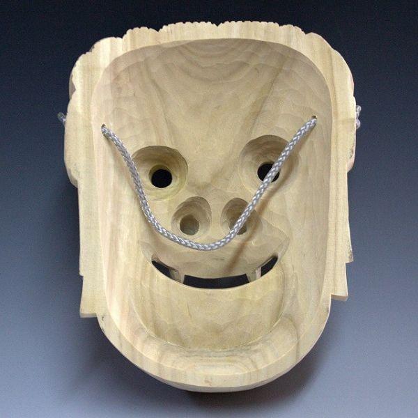 不動明王面 木彫り 楠面 お面 : 仏像と縁起物の専門店 龍祥本舗