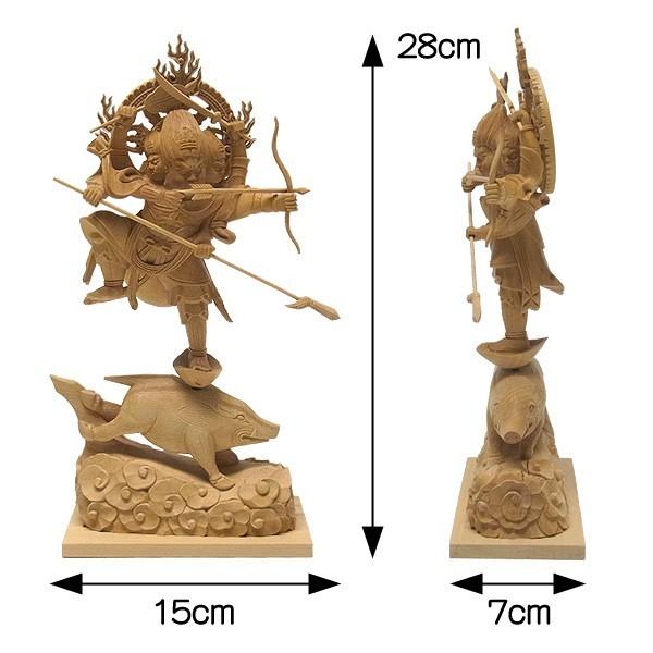 摩利支天 高さ28cm 柘植製 木彫り 仏像 : 仏像と縁起物の専門店 摩利支天 高さ28cm 柘植製 木彫り 仏像 : 仏像と縁起物の専門店