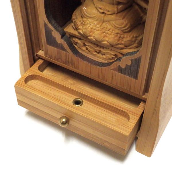 文殊菩薩 竹厨子入り仏像 木彫り : 仏像と縁起物の専門店 龍祥本舗